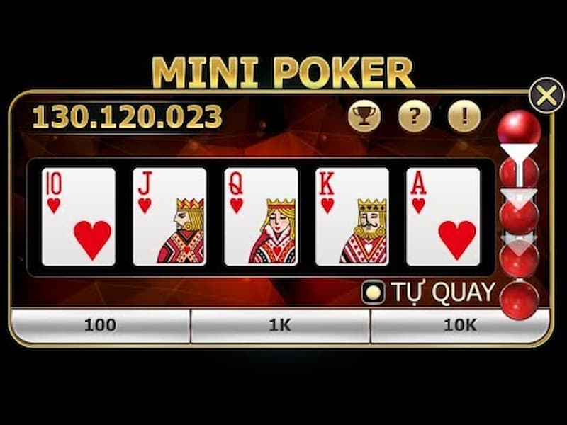 Game Mini Poker - một trò chơi quay hũ đổi thưởng hấp dẫn 