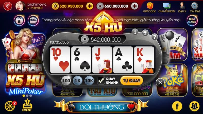 Trả thưởng mini poker nhanh chóng ngay sau khi quay xong 