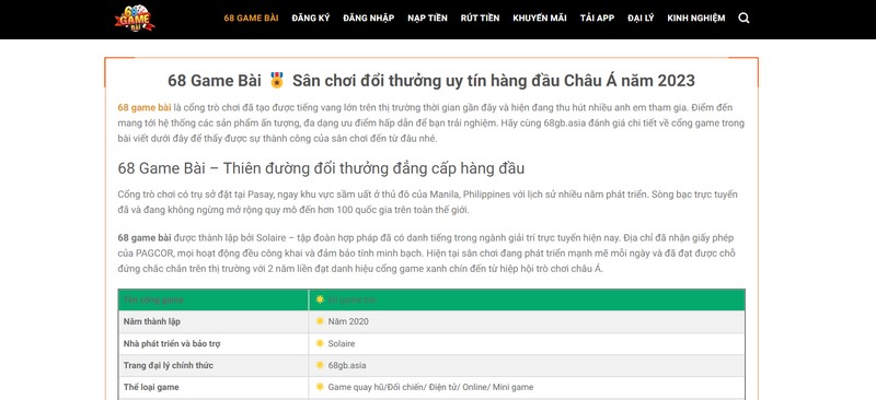 Giới thiệu về gamebai68.blog - tầm nhìn và sứ mệnh hoạt động của trang đại lý 
